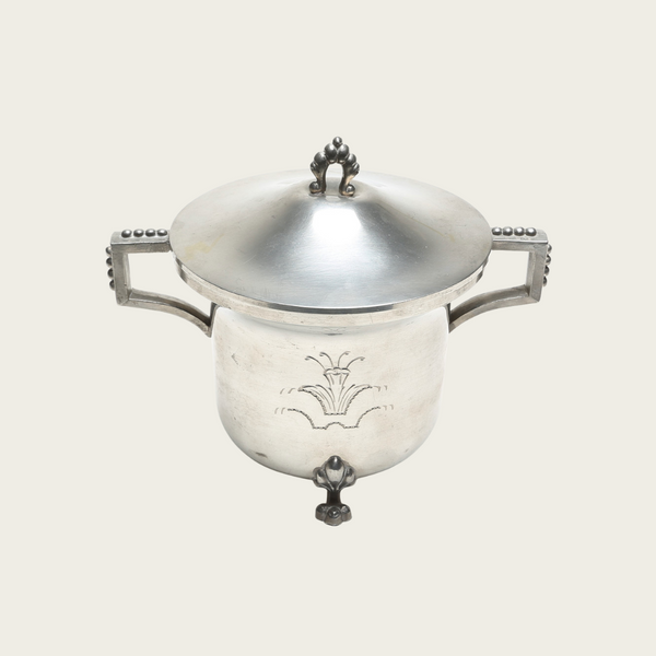 1940s Swedish Polished Pewter Jar with Lid by Svenskt Tenn