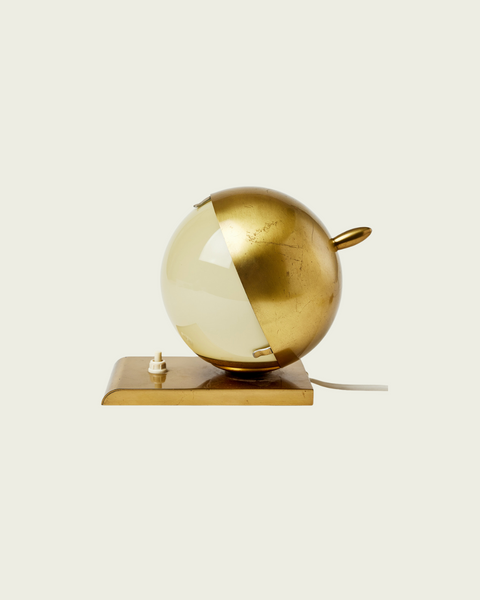 1930s Germany, Brass & Milk Glass Table or Wall Lamp