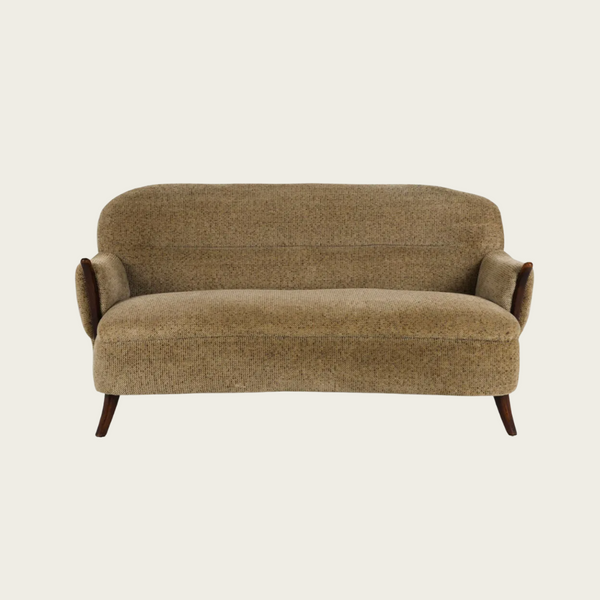 1960s Danish Curved Teak Sofa