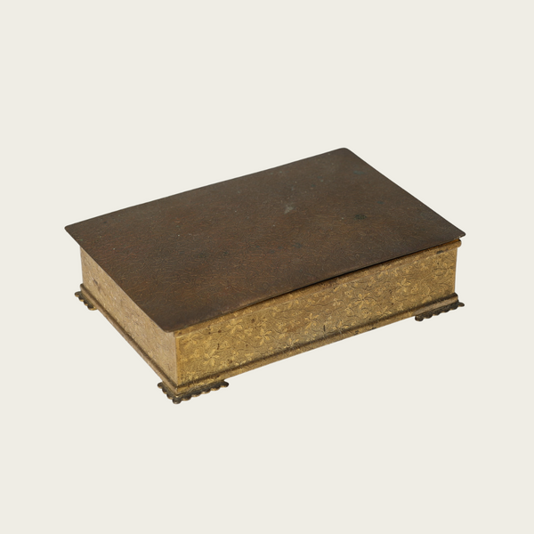 Bronze Box with Cast Foliage Pattern Throughout