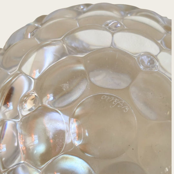 1970s Glass Bowl by Orrefors with Bubble Surface