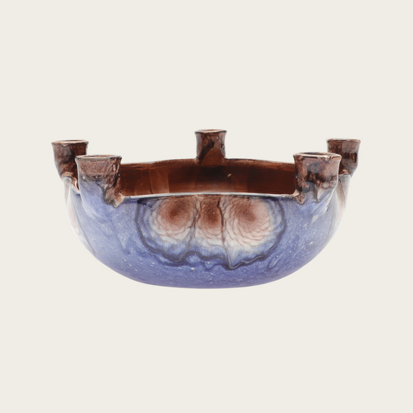 Ceramic Bowl with Integrated Candlesticks by Bo Fajans for Gefle