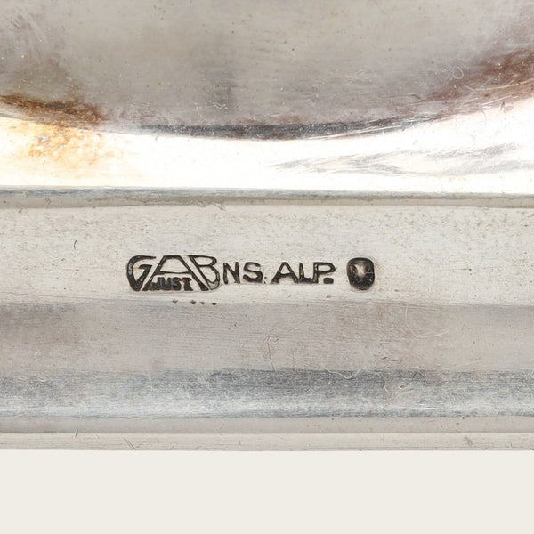 Nickel Silver Art Deco Candle Holders By Just Andersen for GAB Sweden