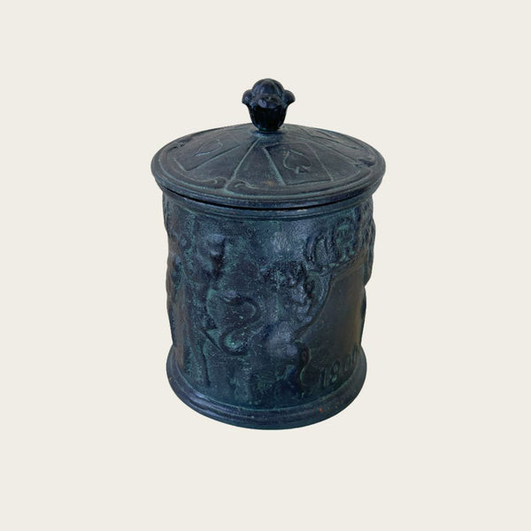 1800s Swedish Cast Iron Tobacco Jar