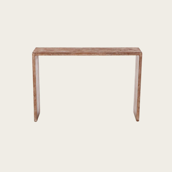 Cerused Oak Console Table in the Manner of Jean Michel-Frank