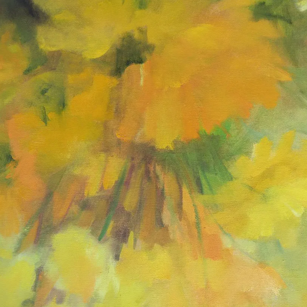 Signed Abstract Oil Painting By Koren Peters