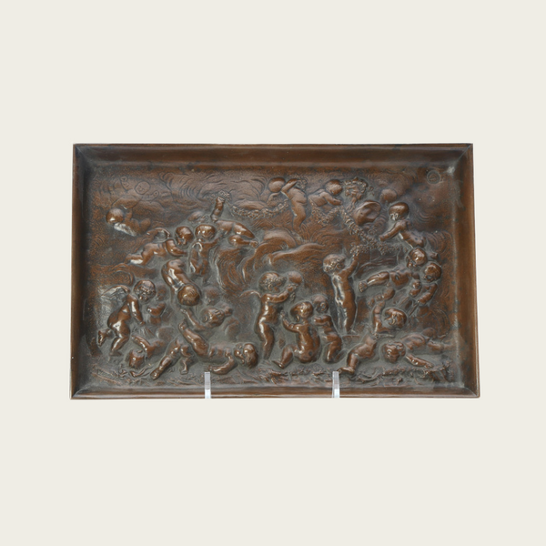 1920s French Bronze Footed Tray