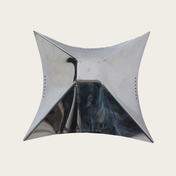 1970s Italian Silver Lino Sabatini Folded Origami Centerpiece Bowl