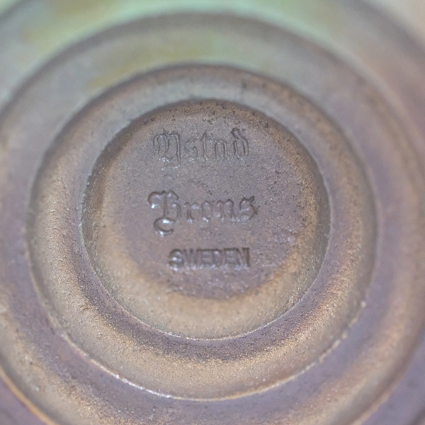 1930s Swedish Grace Ystad Brons Vase