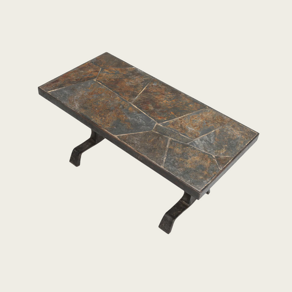 1970s French Marolles Style Brutalist Coffee Table