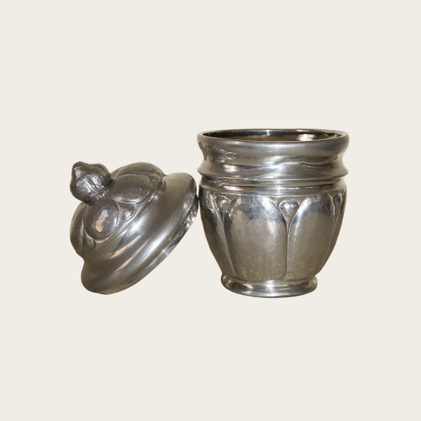 1960s Swedish Pewter Jar with Lid by Dansk Kunst