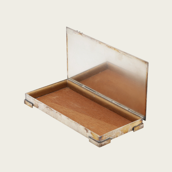 Modernist Swedish Lidded Silver Box by Tesi