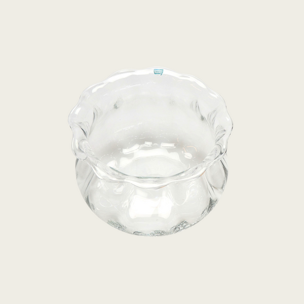 1970s Glass Bowl by Orrefors with Pinched Neck