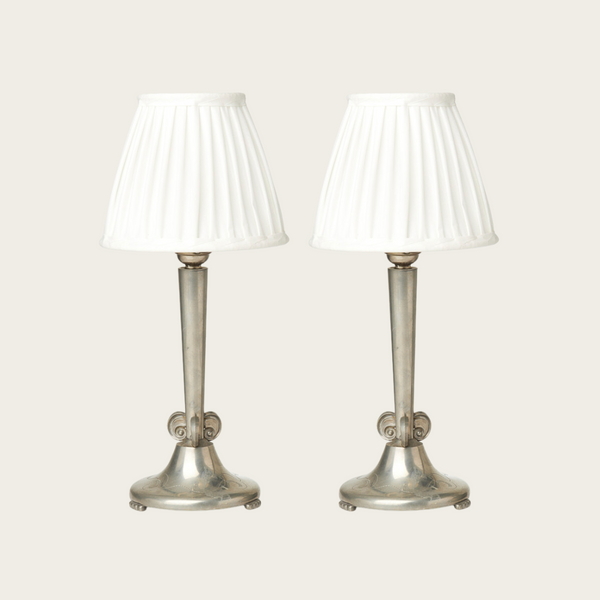 1930s Swedish Pewter Table Lamp by Celestin Andersson