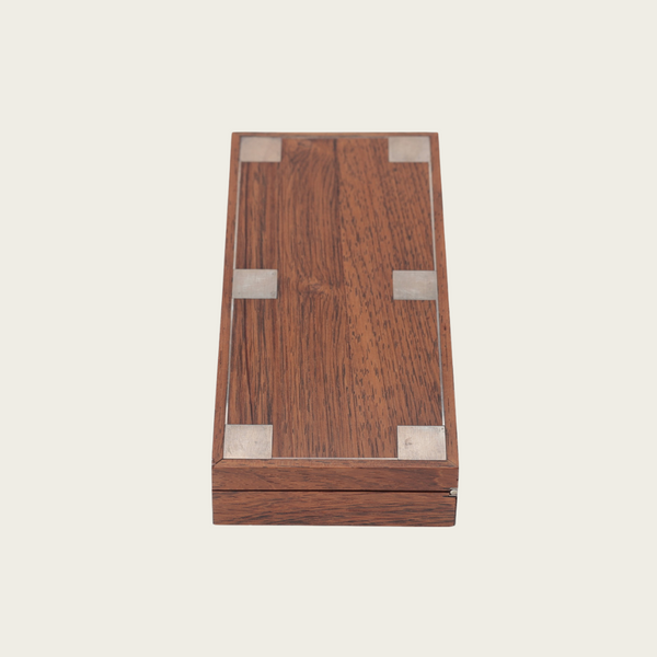 Hans Hansen Rosewood Box with Sterling Silver Inlay