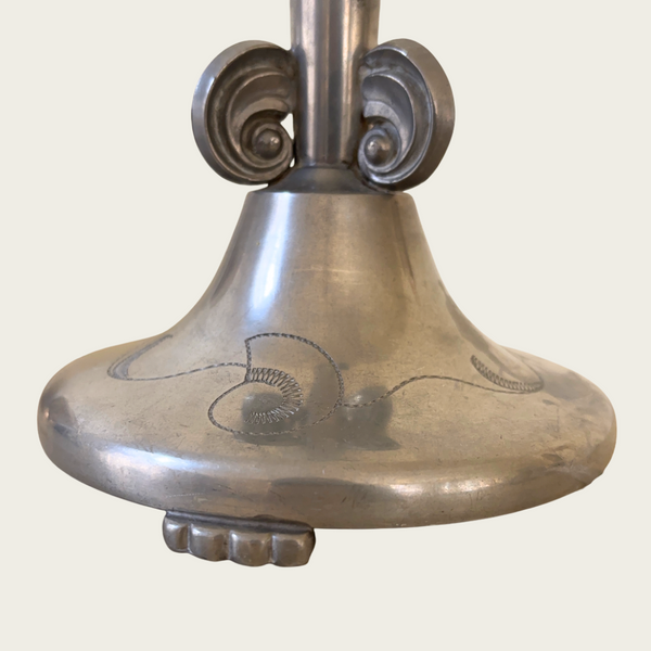 1930s Swedish Pewter Table Lamp by Celestin Andersson