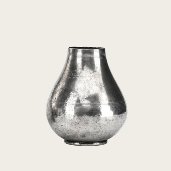 1940s Art Deco Polished Pewter Vase by Nils Fougstedt for Svenskt Tenn