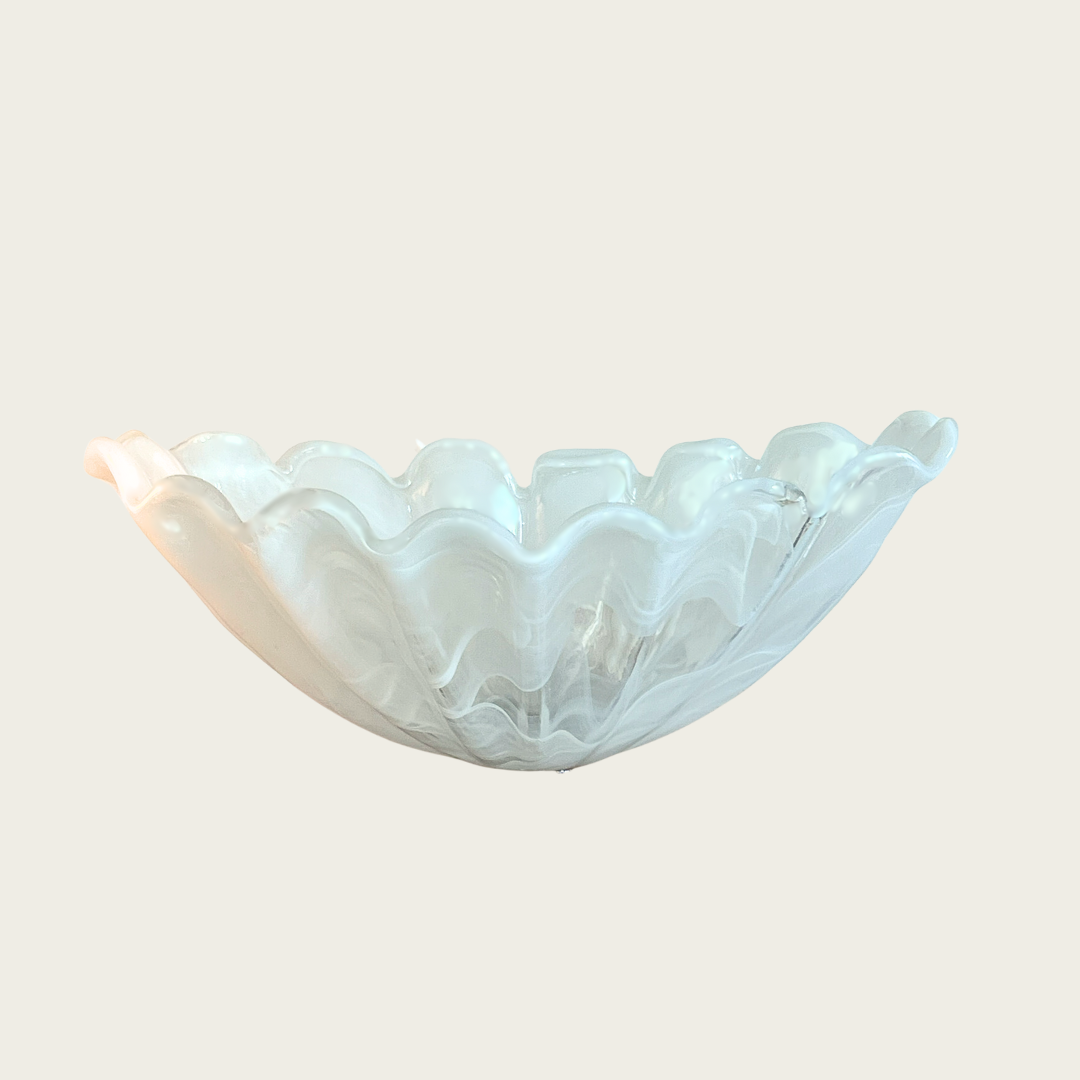 1980s Murano Handblown Glass Fruit / Centerpiece Bowl