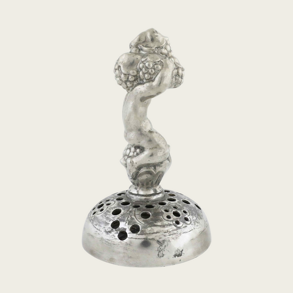 Art Deco Pewter Sculpture and Stem Vase / Flower Frog by Just Andersen, Model 841