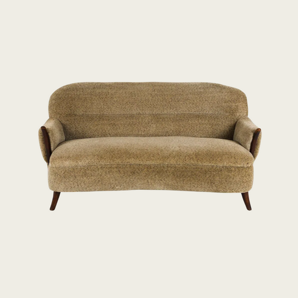 1960s Danish Curved Teak Sofa