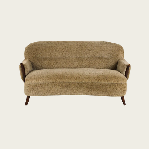 1960s Danish Curved Teak Sofa