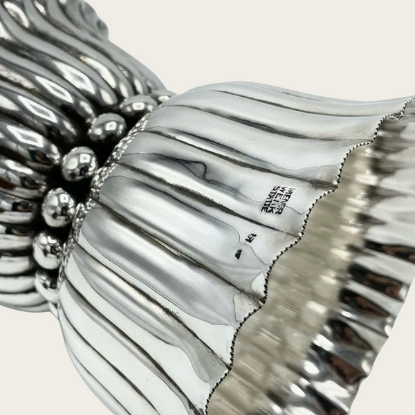 1920s Josef Hoffmann for Weiner Wersktatte Silver Footed Bowl