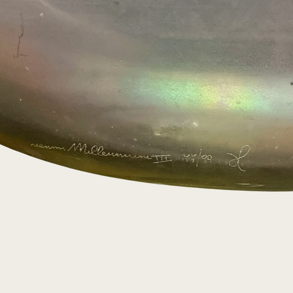 Iridescent Cast Glass "Millennium III" Vase by Alejandro Ruiz for Venini Murano