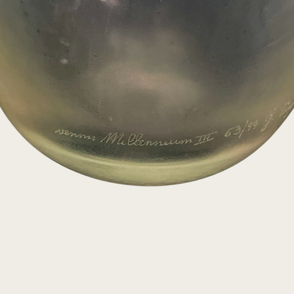 Irridescent Cast Glass "Millennium III" Vase by Alejandro Ruiz for Venini Murano