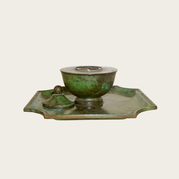 1930s GAB Sweden Patinated Bronze Catchall Dish