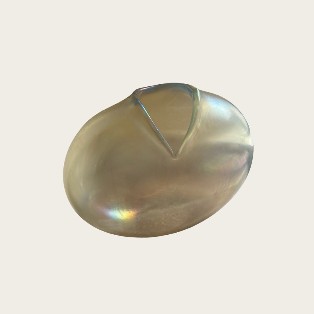 Iridescent Cast Glass "Millennium III" Vase by Alejandro Ruiz for Venini Murano