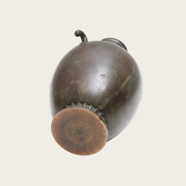 1930s Swedish Patinated Bronze Vase by GAB Brons, No 160