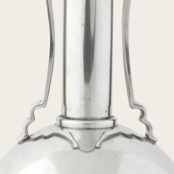 1930s GAB Sweden Polished Pewter Sculptural Vase