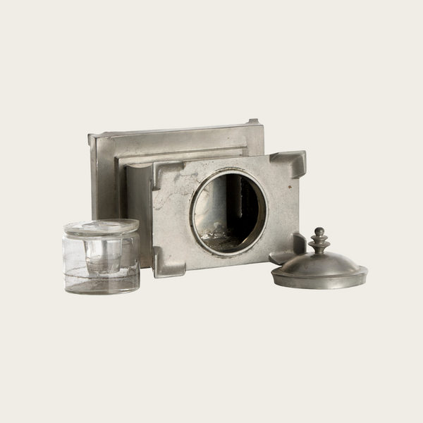 1920s Pewter Inkwell by Just Andersen