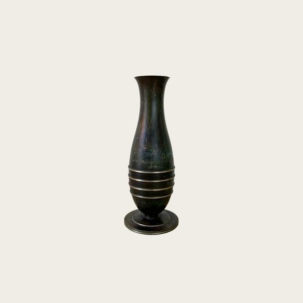 1930s Swedish Bronze Vase by Carl-Einar Borgström for Ystad Metall