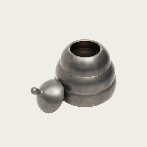 Honeycomb Shaped Lidded Pewter Box by Thorild Knutson