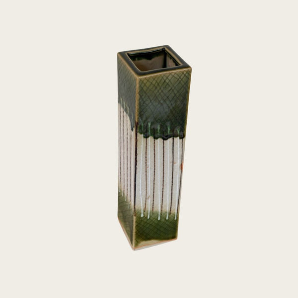 Modernist Japanese Rectangular Ceramic Vase