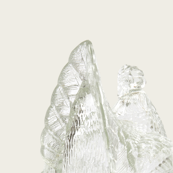 Cast Glass Egg Holder in the form of a Hen