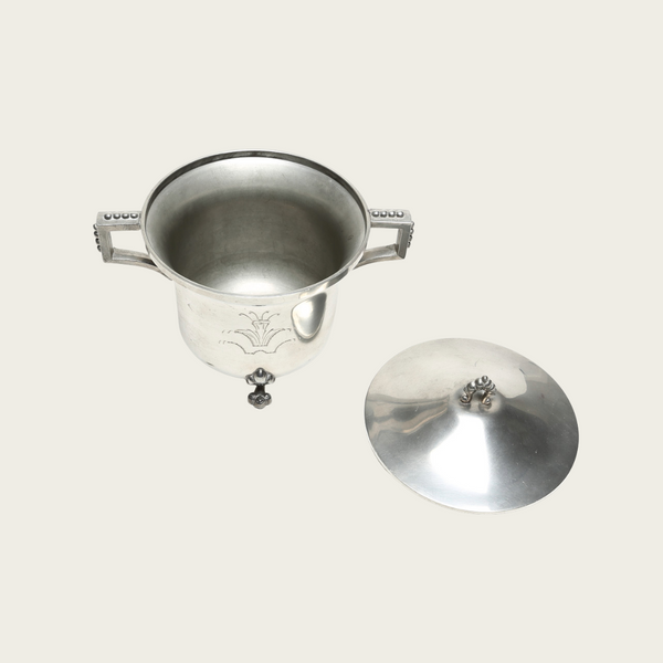 1940s Swedish Polished Pewter Jar with Lid by Svenskt Tenn