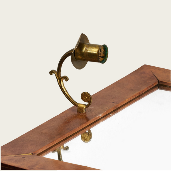 Antique 1850's Burled Birch Swedish Wall Mirror