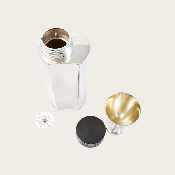 1930s Art Deco Cocktail Shaker and Martini Glass Set by by Folke Arström for GAB Sweden