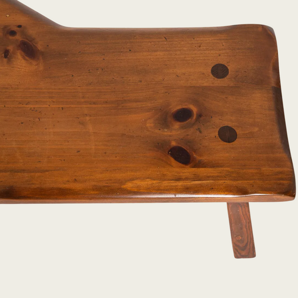 1950s American Solid Pine Cobblers Bench or Coffee Table