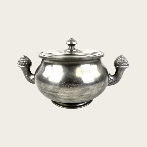 Art Deco Pewter Terrine with Lid by GAB