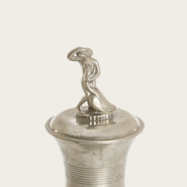 1930s Polished Pewter Lidded Urn by C.G Hallberg, attributed to Sylvia Stave
