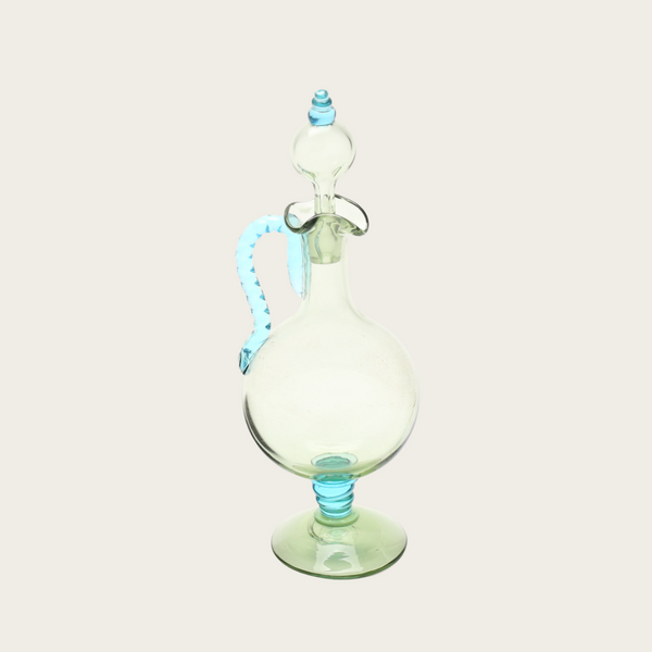 1950s Handblown Swedish Glass Carafe with Stopper Top