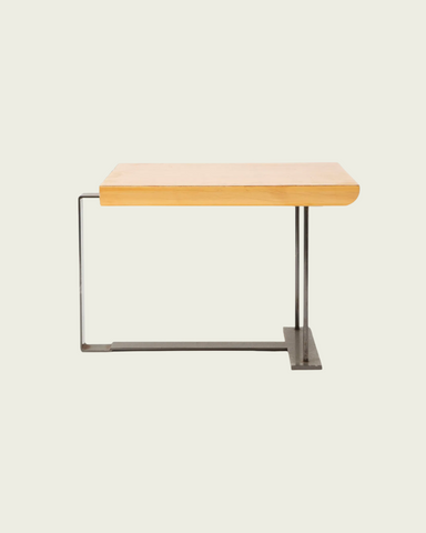 Pierre Chareau Style Iron and Walnut Occasional Table