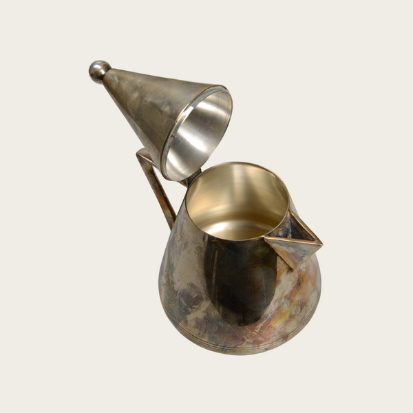 1930s Nickel Silver Art Deco Coffee/Tea Service Set With Milk and Cream Pourer