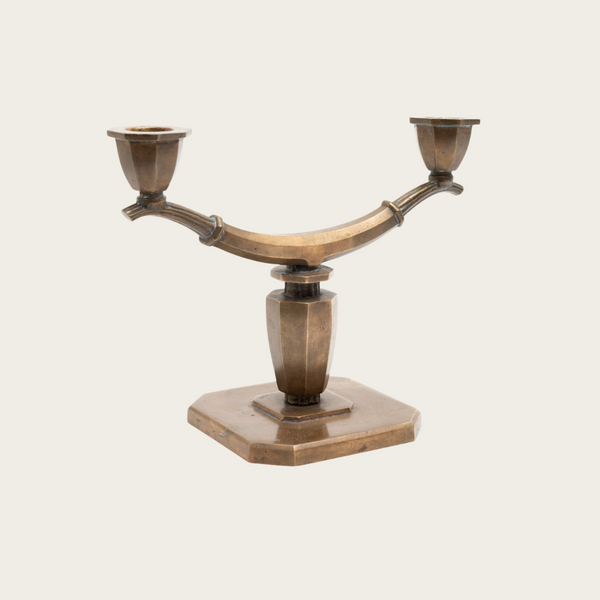 1930s Swedish Grace Bronze Candelabra by Sune Bäckström