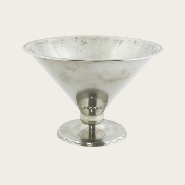 1920s Swedish Edvin Ollers Pewter Footed Bowl