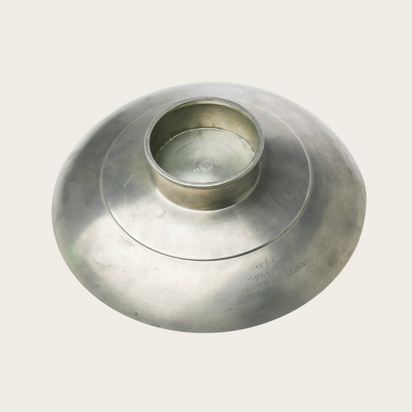 1932 Polished Pewter Footed Dish Engraved with Garlands and Stars by Svenskt Tenn