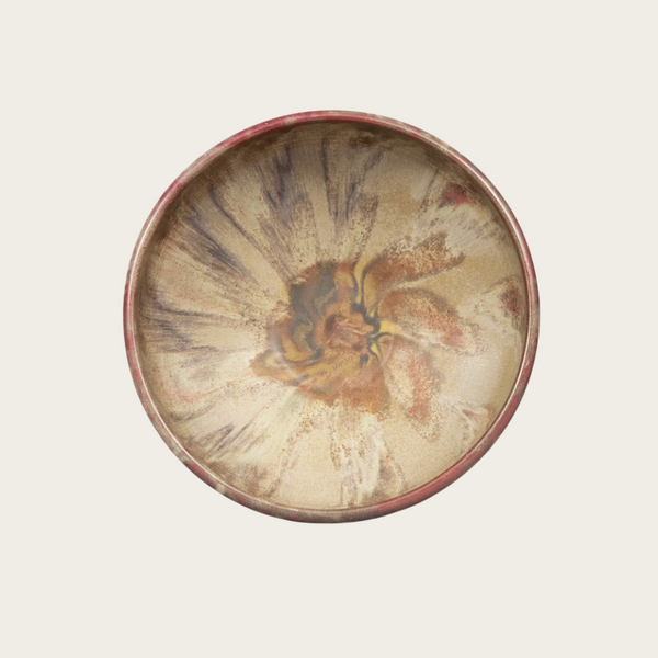 1940s Swedish Andersson & Johansson Earthenware Footed Bowl With Flared Rim